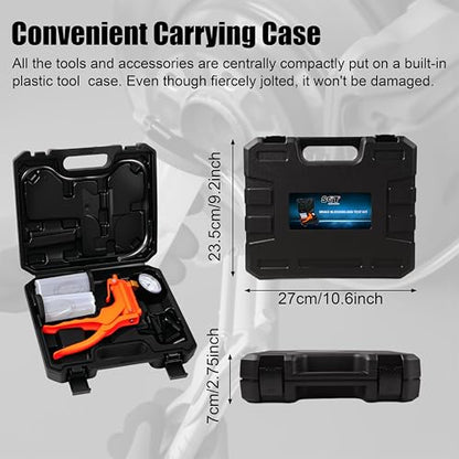 SGT 2 in 1 Brake Bleeder Kit,Brake Bleeding Kit with Hand Vacuum Pump and Adapters,for Brake Fluid Power Steering Fluid More,Vacuum Brake Bleeder Pump with Case & Gloves