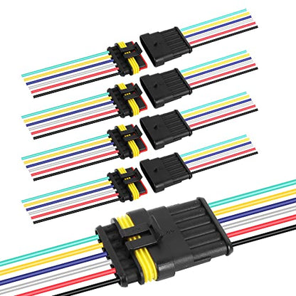 G 6 Pin Way Electrical Wire Connector Male Female Plug Socket Quick Disconnect Waterproof Plug Play for Car Truck Motorcycle Marine Boat - size: 6 PIN
