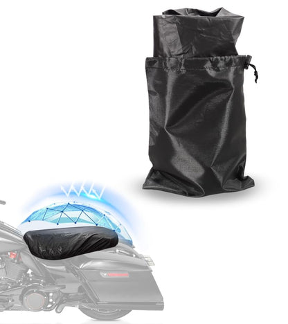 FOVPLUE Seat Rain Cover,Water-Resistant Two-Up Seat Bra Fits Seats up to 23" L x 15" W,Universal for Harley Touring CVO Electra Glide Street Glide Road Glide Road King,Dyna,Softail,Sportster