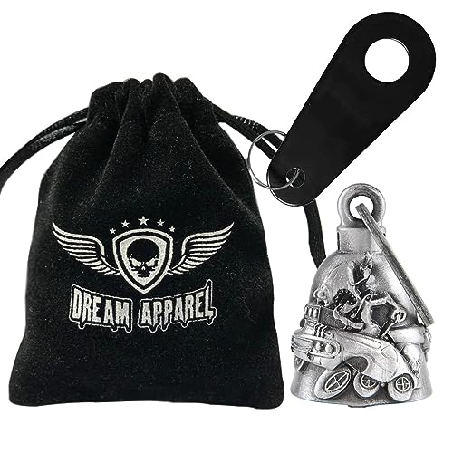 Dream Apparel Motorcycle Bell Guardian Angel Drive Away Gremlin, Biker Bell for Men Women Rider Riding, Good Luck Gift - color: Car
