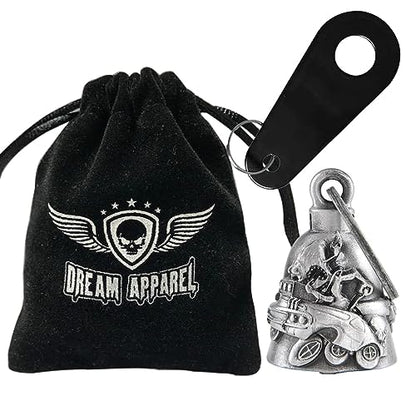 Dream Apparel Motorcycle Bell Guardian Angel Drive Away Gremlin, Biker Bell for Men Women Rider Riding, Good Luck Gift - color: Car