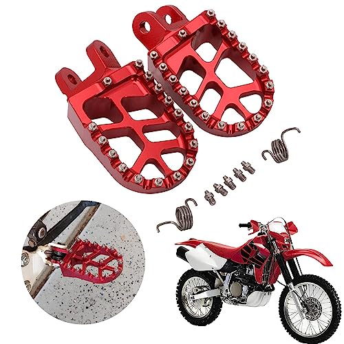 AnXin Motorcycle Foot Pegs Footpegs Footrests Foot Pedals Rests CNC For XR650L 92-22 XR650R 00-07 CR80R/RB 96-02 CR85R/RB 03-07 CRM250 89-98 XR250R/400R 96-04 XR600R 89-00 CRF1000L 16-22 Dirt Bike Red - color: Red, size: CR80R/85R XR250R/400R/600R/650L/65