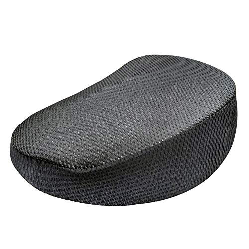 Modengzhe 3D Mesh Moped Seat Cover Heat Insulation Soft Sitting Pad Cushion for Scooter Electric Bike Round Triangle Seat (Black)