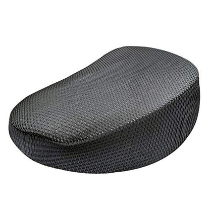 Modengzhe 3D Mesh Moped Seat Cover Heat Insulation Soft Sitting Pad Cushion for Scooter Electric Bike Round Triangle Seat (Black)