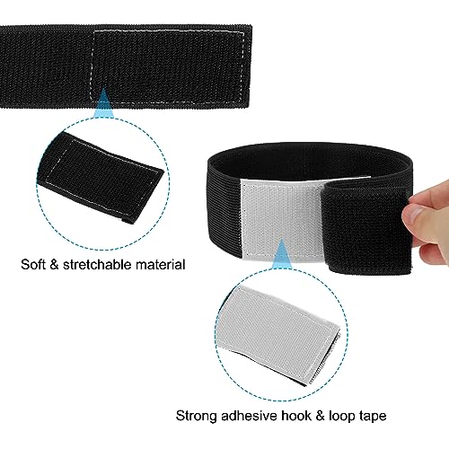 PATIKIL Boot Straps, 2 Pack Elastic Polyester Trousers Blouses Ankle Straps Pants Leg Bands with Hook and Loop for Hiking, Fishing, Hunting, 20", Black - color: Black, size: 20"
