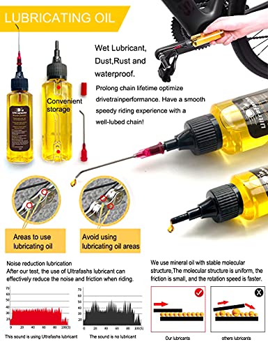 Bike Cleaning Kit - Complete Bicycle Maintenance Set with Degreaser, Lubricant, Chain Scrubber & Brushes for Mountain, Road, MTB, E-bikes - style: Bike Cleaning Kit -13 pcs