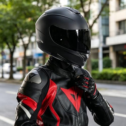 C70 Helmet Visor Replacement Face Shield Compatible with C70/ HJ20M/ FG-17/ FG-ST/IS-17 Motorcycle Helmets (Black) - color: Black