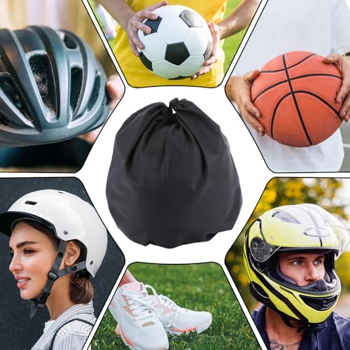 Helmet Protection Storage Bag, Black Large Capacity Light Weight Drawstring Bag Motorcycle Helmet Bags Folding Sport Travel Bags for Sport Riding Travel