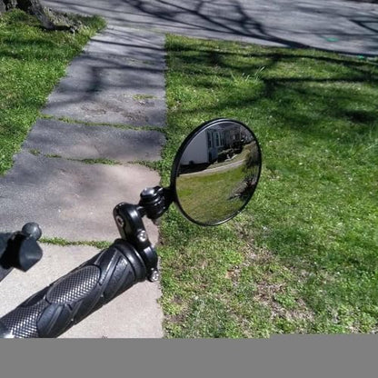 1 Pair Motorcycle Rearview Mirrors Foldable Round 7/8" Bar End Side Mirrors With LED Turn Signals For Bike mirror + light