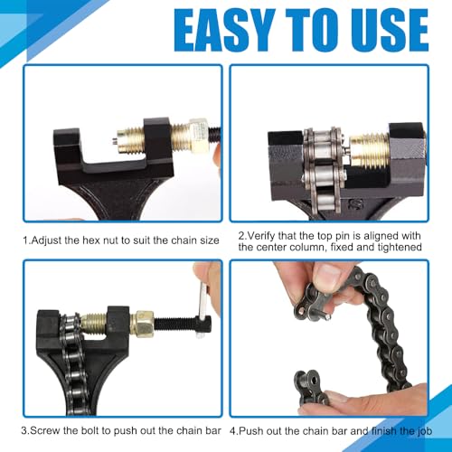 420-530 Chain Breaker, Motorcycle Chain Tool, Link Splitter Pin Remove Tool, Motorcycle Heavy Duty Link Breaker Splitter Fit for Bicycle Dirt Pit Bike ATV Quad Go-Kart #40 41 428 520 530 525