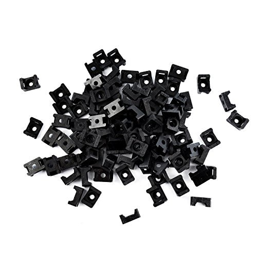 QualGear CM1-B-100-P Cable Tie Mount, Black - color: Black, size: Pack of 1