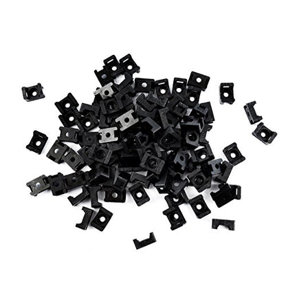 QualGear CM1-B-100-P Cable Tie Mount, Black - color: Black, size: Pack of 1