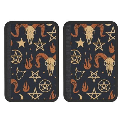 Pair of Neoprene Car Seat Belt Shoulder Pads Satan Baphomet Sheep Head Car Seat Cushion Pads