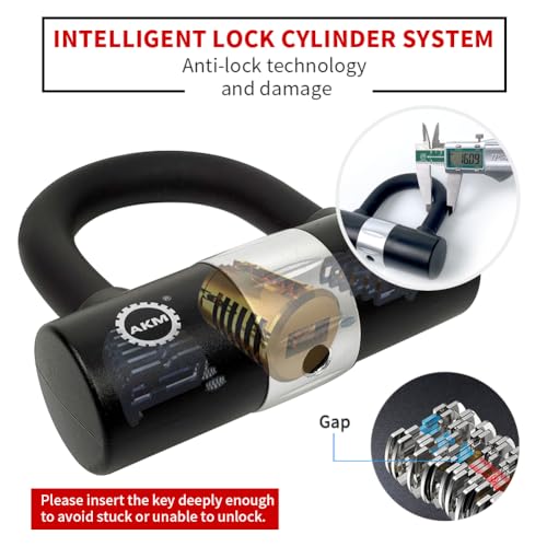 AKM Anti-Theft Bike Lock 3foot/90cm Long Heavy Duty Chain Lock Durable 10mm Thick Chains with 4 Keys Security 16mm U Lock for Bicycle,Scooter,Moped,Motorcycle,Gates - size: 3ft/90cm x 10mm Diameter Chain with Lock