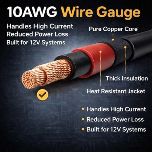 4 PCS 10AWG SAE Connector Extension Cable 1FT,Heavy Duty 12V SAE Connectors Quick Disconnect Power Cable,10AWG Pigtail Wire,1FT SAE Extension Cord Compatible with Solar Panel,Motorcycle,Car,RV,Tractor