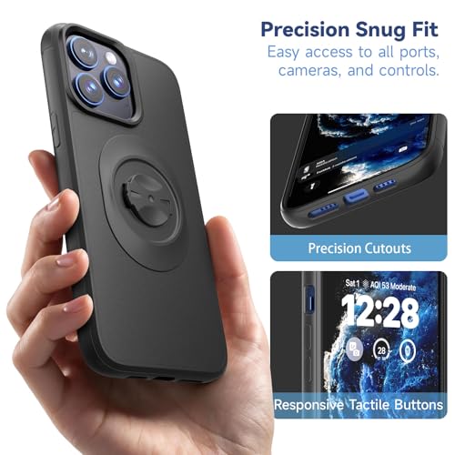 Phone Case Compatible with Garmin Bike Mount for iPhone 17 16 Pro Max Air 15 14 13 12 11 Mini Plus - Slim Shockproof Cover with Quarter-Turn Lock, Secure & Quick-Release for Road Bicycle, MTB Cycling - size: For iPhone 16 (6.1")