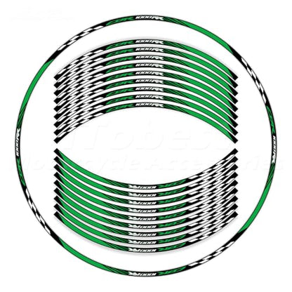 CBR 17 inch Wheel Rim Stickers Decals Tape Compatible with CBR1000RR 2004-2025 Motorcycle Reflective Rim Tapes Sticker Stripe(Green) - color: Green