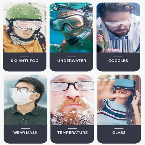 Lens Anti Fog Spray, 10ml Defogger Cleaner, Glass Goggle Anti Fog Solution for Ski Motorcycle Helmet Visor Windshield and Mirror Protection, Enhances Visibility Easy Application Sports Safety