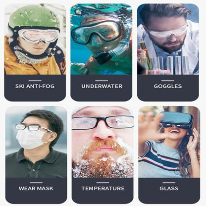 Lens Anti Fog Spray, 10ml Defogger Cleaner, Glass Goggle Anti Fog Solution for Ski Motorcycle Helmet Visor Windshield and Mirror Protection, Enhances Visibility Easy Application Sports Safety