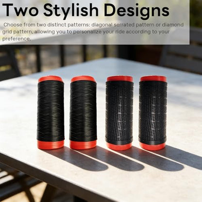 1 Pair Universal Silicone Handlebar Grip Covers, Wrap-Around Motorcycle Grips Wrap, Enhanced Grip and Comfort