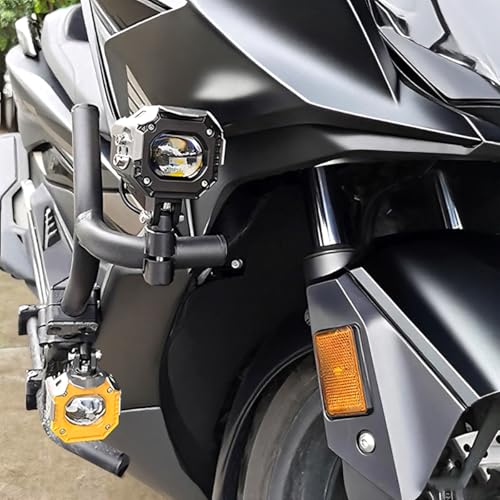 Motorcycle Spotlight Bracket, Adjustable Light Bar Mounting Holder for Driving Fog Lights, Tube Clamp Mounting Bracket Fit 0.7"-1.25" ATV UTV Roll Bar (2 Pcs)