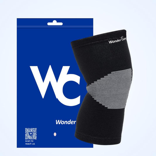 Wonder Care 1 Pc Black Bamboo Knee Sleeves for Men/Women, Knee Support for Running, Gym, Badminton, Sports, Compression Sleeves | Perfect for Knee Pain and Enhanced Comfort - 1 Pc (Black, M) - color: Black, size: Medium