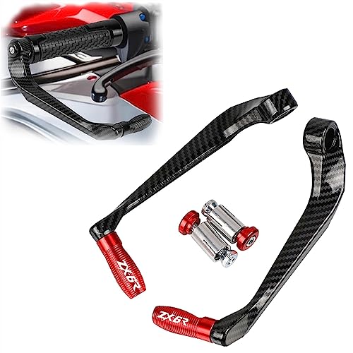 Lever Hand Guard for Kawasaki ZX6R ZX 6R ZX-6R All Year Motorcycle Accessories Handlebar Grips Brake Lever Guards Protector(Red) - color: Red