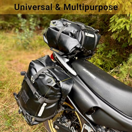 Odinsberg 30L 100% Waterproof Motorcycle Tail Bag Motorcycle Saddlebags Backpack Multifunctional Dry Bag Soft Luggage For Motorbike Saddle Back Seat Rear Rack Sissy Bar Side Panniers Dual Sport Bike - size: 30L