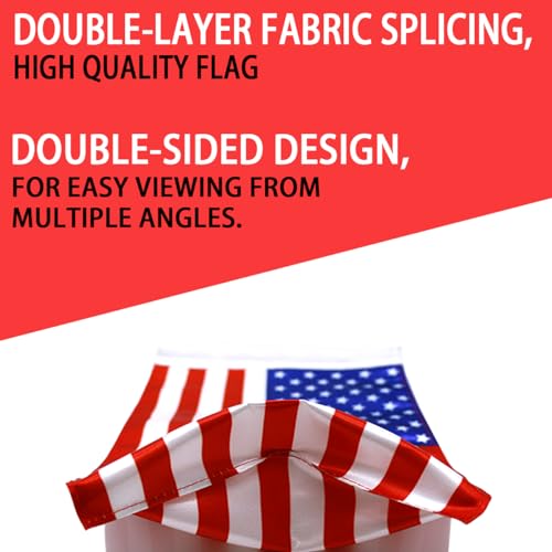 Motorcycle Flag 6x9 Motorcycle American Flag 6" x 9" Replacement Motorcycle US Flag Double Sided Sewing UV Coated Mini Flag