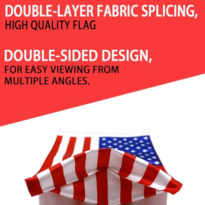 Motorcycle Flag 6x9 Motorcycle American Flag 6" x 9" Replacement Motorcycle US Flag Double Sided Sewing UV Coated Mini Flag