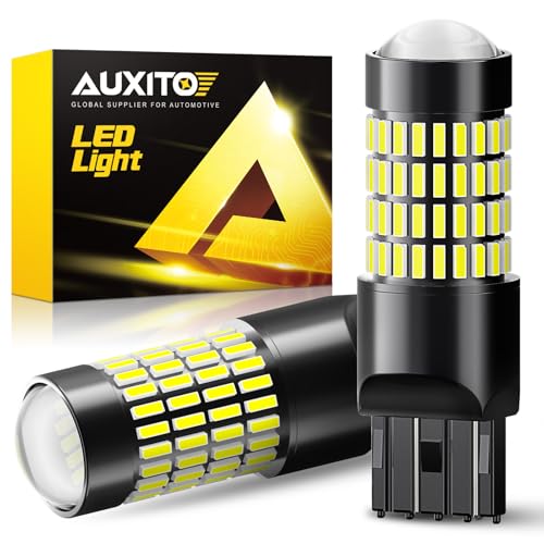 AUXITO 7440 7443 LED Bulb Reverse Lights, Super Bright 7441 7444 992 W21W LED Bulbs with Projector for Reverse Tail Brake Signal Back Up Parking Marker License Plate Lights, 6000K White - color: Xenon White, size: 7440/7443