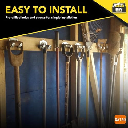 15Piece Wall-Mounted Hook Set for Garage Tool Storage and Organization, Suitable for Tools, Ropes, and Garden Equipment