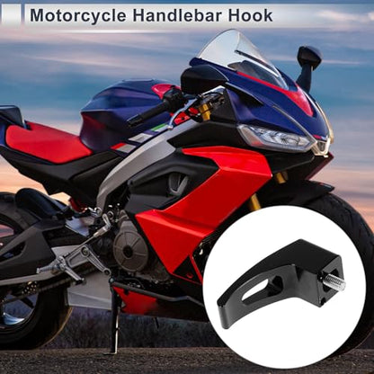 Universal Motorcycle Hanging Hook Rectangular Slot Motorcycle Helmet Luggage Bag Holder Hanger for Scooters Bicycles Black 61mm Length