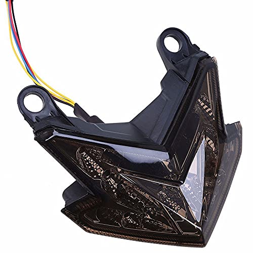 Motorcycle Tail Light Integrated Running Brake Stop Light Turn Signals Lamp Black with License Plate Bracket for Har-ley Hon-da Ya-maha Su-zuki Ka-wasaki - color: Black 3