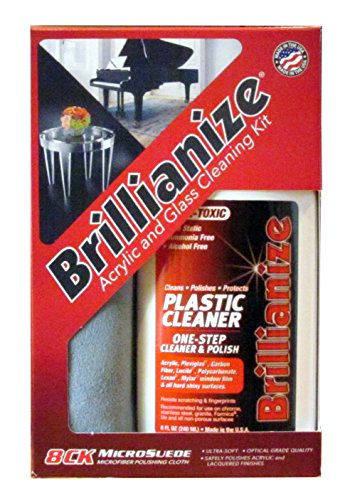 Plastic and Glass Cleaning Kit with Microsuede Polishing Cloth