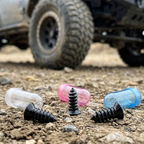 100 Pcs Tire Repair Screws Kit, Screw in Tire Plugs, Tire Plug Kit with Screwdriver, Tire Repair Kit for Car Truck Motorcycle, Tire Puncture Repair Rubber Nail Kit, Fix a Flat Emergency Tool