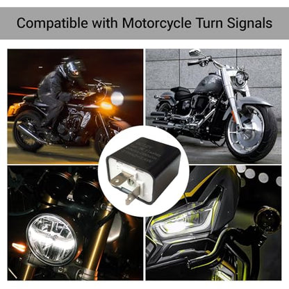 4-Pack Adjustable Speed Frequency Flasher Relay for led Turn Signal, Universal Accessory for Motorcycle Modifiedled Turn Signal Relay