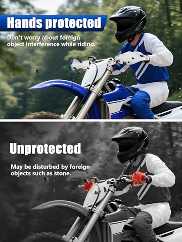 JFG RACING Dirt Bike Handguards,7/8" and 1 1/8" Handlebar Dirtbike Hand Guards Accessories Universal for CRF XR YZF XC KX 125 150 250 300 Motorcycle ATV Pit Bike Ebike Motocross Enduro MX-White - color: white