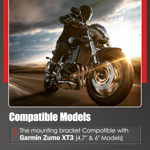 Motorcycle GPS Navigator Mount Bracket Kit Fit for Garmin Zumo XT3 (4.7" & 6" Models), Replaces 010-13879-02 0101387902 - size: XT3 Mount