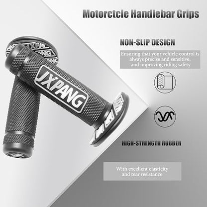 7/8" Motorctcle Handlebar Grips, Non Slip Dirt Bike Hand Handlebar Glue Left & 22mm Right & 24mm Universal for Motercross Most Pit Bike ATV UTVKLX KX EXC XC SX CRF CR YZ WR - color: Style-A-Black