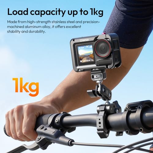 ULANZI CO78 Super Clamp Kit w Magic Arm, for Action Cam – 1/4" & ARRI Locating Pins + Cold Shoe Mount, 3-Jaw & Dual Ball Head Designed for Flexible, Low & High Angle Shot, Load Capacity Within 1kg