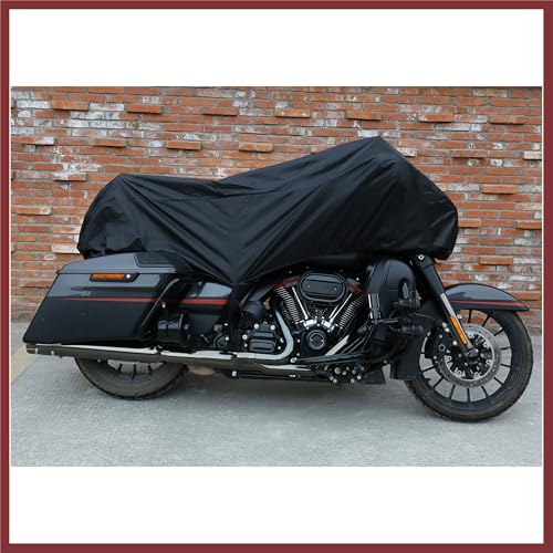 Motorcycle Cover Lightweight Half Cover Outdoor Waterproof Rain Dust Protector Black XL for Most Full Dress Touring Cruiser Replace Parts
