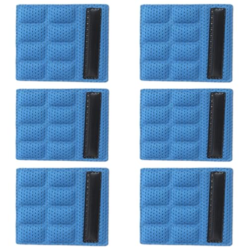 6PCS Chin Pads Foam Pad Set Strap Padding Replacements Universal Cushion Mats for Cycling Bike Bicycle Motorcycle Road Racing Riding Helmet - color: Blue 6PCS