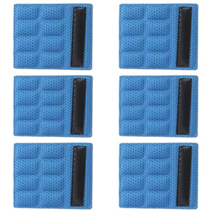 6PCS Chin Pads Foam Pad Set Strap Padding Replacements Universal Cushion Mats for Cycling Bike Bicycle Motorcycle Road Racing Riding Helmet - color: Blue 6PCS