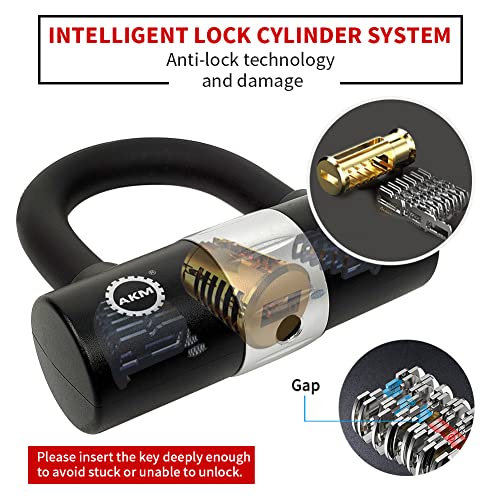 AKM Bike Lock Chain Lock 120cm/4ft Heavy Duty Durable 12mm Thick Anti-Theft Bicycle Chain Lock with 4Keys Security 16mm U Lock Disc Lock for Bicycle,Moped,Scooter,Motorcycle - size: 4ft/120cm x 12mm Diameter Chain with Lock