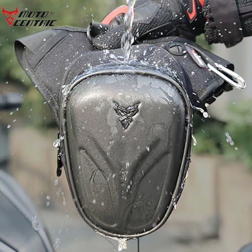 Hard Shell Motorcycle Drop Leg Bag, Expandable Thigh Pack for Men, Water-Resistant Hip Waist Pouch for Riding, Tactical Hiking & Daily Commute, 2-3.2L Capacity (Gray) - color: Gray