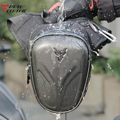 Hard Shell Motorcycle Drop Leg Bag, Expandable Thigh Pack for Men, Water-Resistant Hip Waist Pouch for Riding, Tactical Hiking & Daily Commute, 2-3.2L Capacity (Gray) - color: Gray