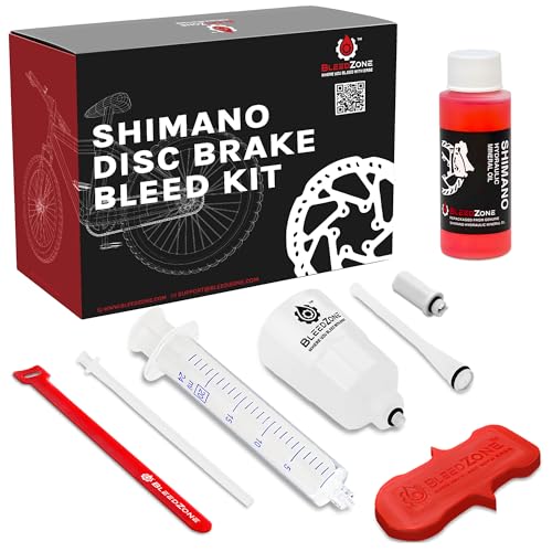 BleedZone Shimano Brake Bleed Kit with 60ml Mineral Oil- Hydraulic Brake Bleed Kit for Shimano Disc Brakes, Bike Brake Bleeder Kit, and Mineral Oil Brake Maintenance - style: with Road Adapter