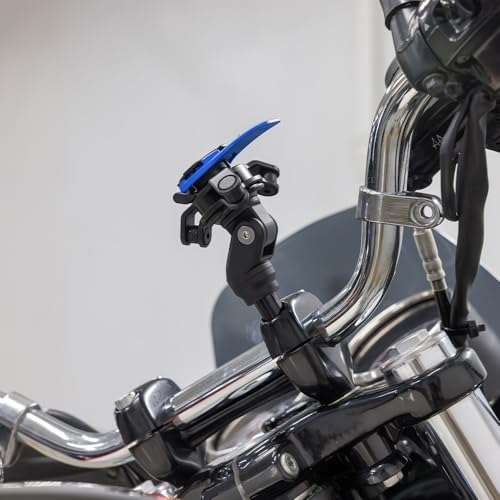 Quad Lock Handlebar Clamp Motorcycle Phone Mount with Vibration Dampener and MAG Phone Case for Pixel 6a - size: Pixel 6a