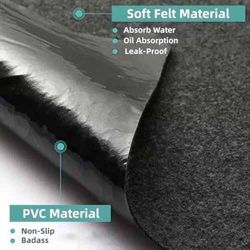 Golf Cart Garage Floor Mat 110inch x 59inch | Waterproof, Oil Absorbent, Anti-Slip Rubber Backing, Heavy Duty, Tear-Resistant, Easy to Clean. Fits ATV UTV Mower